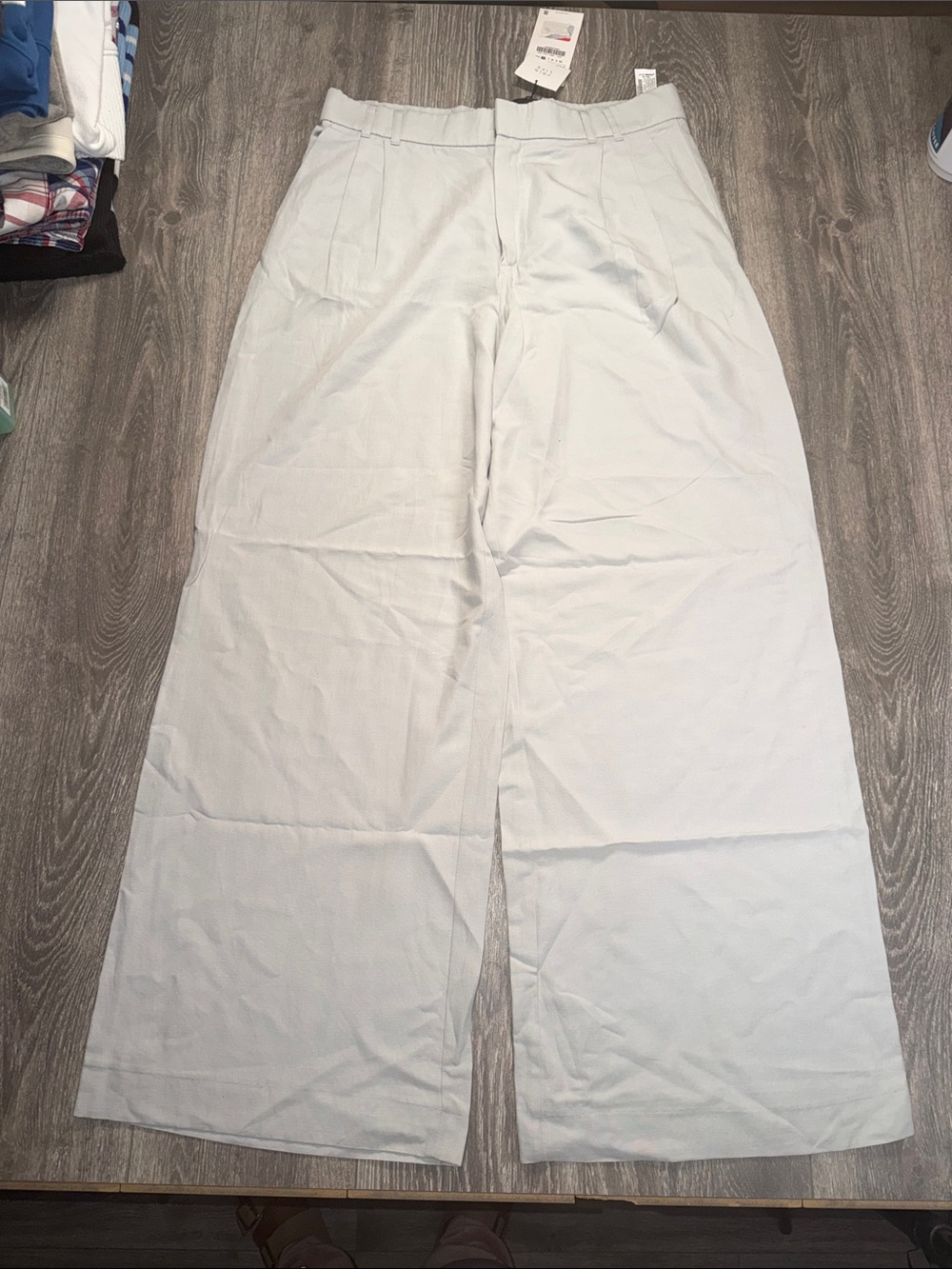 Zara Wide-Leg Cream Trousers Women’s XL NWT